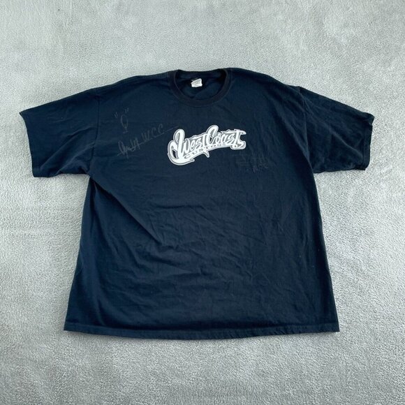 Hanes Beefy-T West Coast Customs Graphic Tee signed 2XL Black 100% Cotton 5444 - Picture 1 of 11